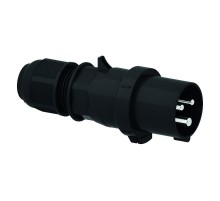 Вилка кабельная 3р (2p + PE) 32А 230 IP44 черная I 211103-Bals I Bals