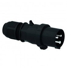 Вилка кабельная 3р (2p + PE) 32А 230 IP44 черная I 211103-Bals I Bals